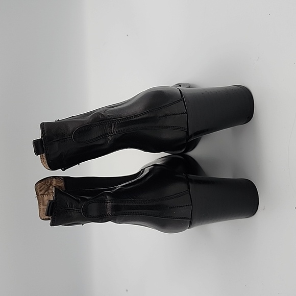 ALBERTO FERMANI Black Leather Block-heeled Ankle Boots, size 36 - Picture 4 of 5